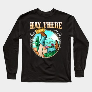 Hay There I Equestrian Pony Horse Lover Long Sleeve T-Shirt